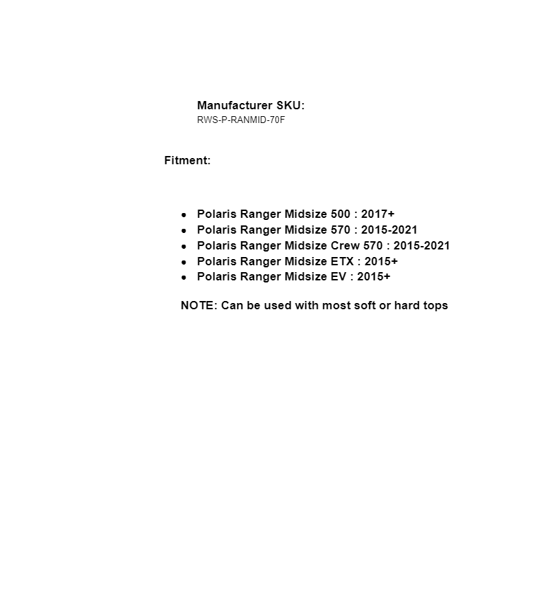 SuperATV Scratch-Resistant Texas Flag Rear Windshield for Polaris Ranger Midsize - Image 4