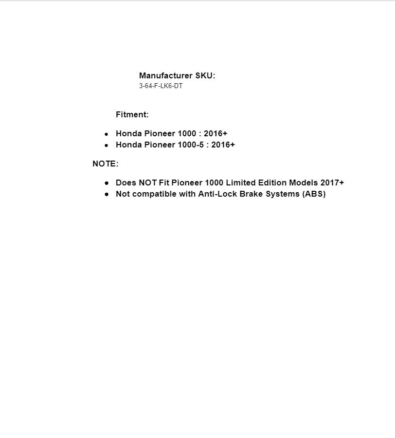 SuperATV Rhino Heavy Duty Front 6" Big Lift Kit Axle for Honda Pioneer 1000 / 5 - Image 3