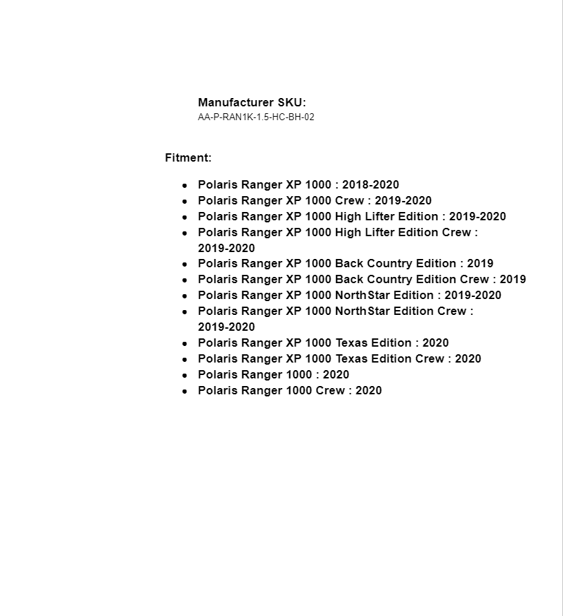 SuperATV High Clearance 1.5" Offset A-Arms for Polaris Ranger XP 1000 - Image 10