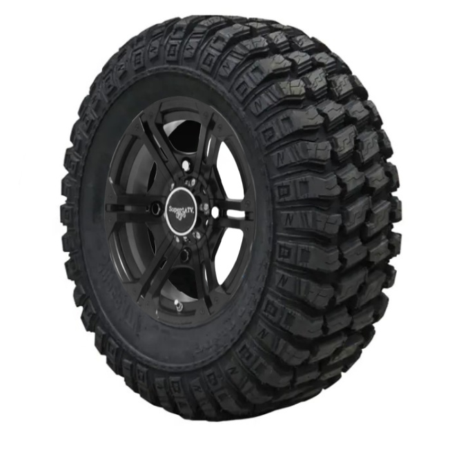 SuperATV AT Warrior Standard 28x10-14 Tire Mounted On Bandit H Series Black 4/156