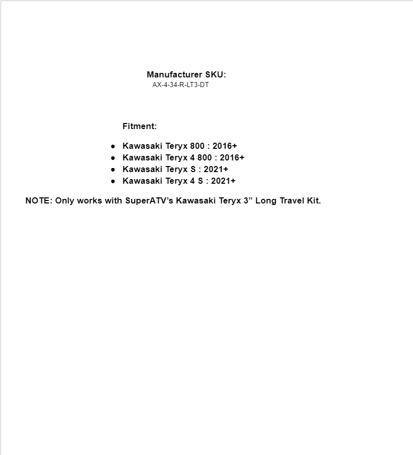 SuperATV Rhino 2.0 Rear Long Travel Axle for Kawasaki Teryx - Image 4