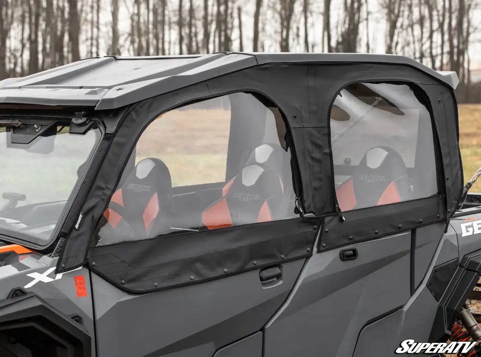 SuperATV Primal Soft Cab Enclosure Upper Doors for Polaris General XP 1000 4 - Image 3