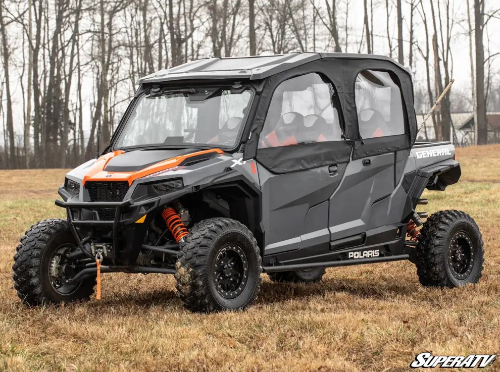 SuperATV Primal Soft Cab Enclosure Upper Doors for Polaris General XP 1000 4 - Image 7