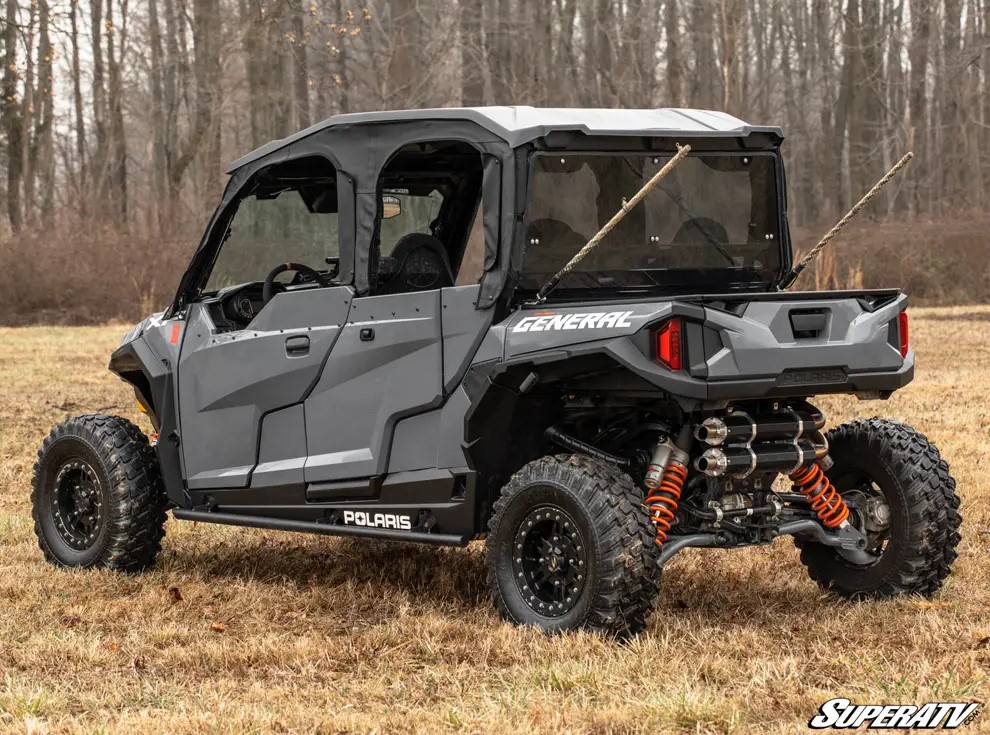 SuperATV Primal Soft Cab Enclosure Upper Doors for Polaris General XP 1000 4 - Image 6