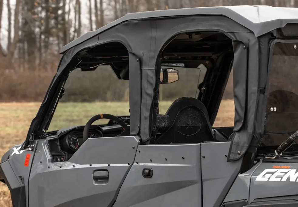 SuperATV Primal Soft Cab Enclosure Upper Doors for Polaris General XP 1000 4 - Image 2