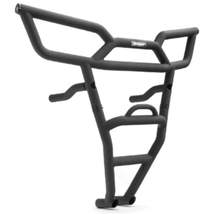 SuperATV Heavy Duty Black Rear Bumper for Polaris RZR XP / Turbo Without Hitch