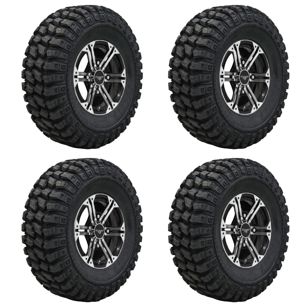 SuperATV Set of 4 AT Warrior 32x10-14 Tires on Bandit H-Series 14x7 4/156 Wheels