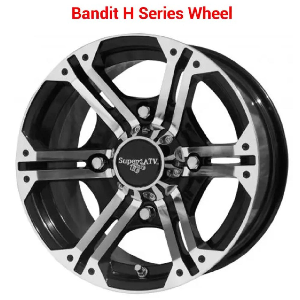 SuperATV Set of 4 AT Warrior 32x10-14 Tires on Bandit H-Series 14x7 4/156 Wheels - Image 4