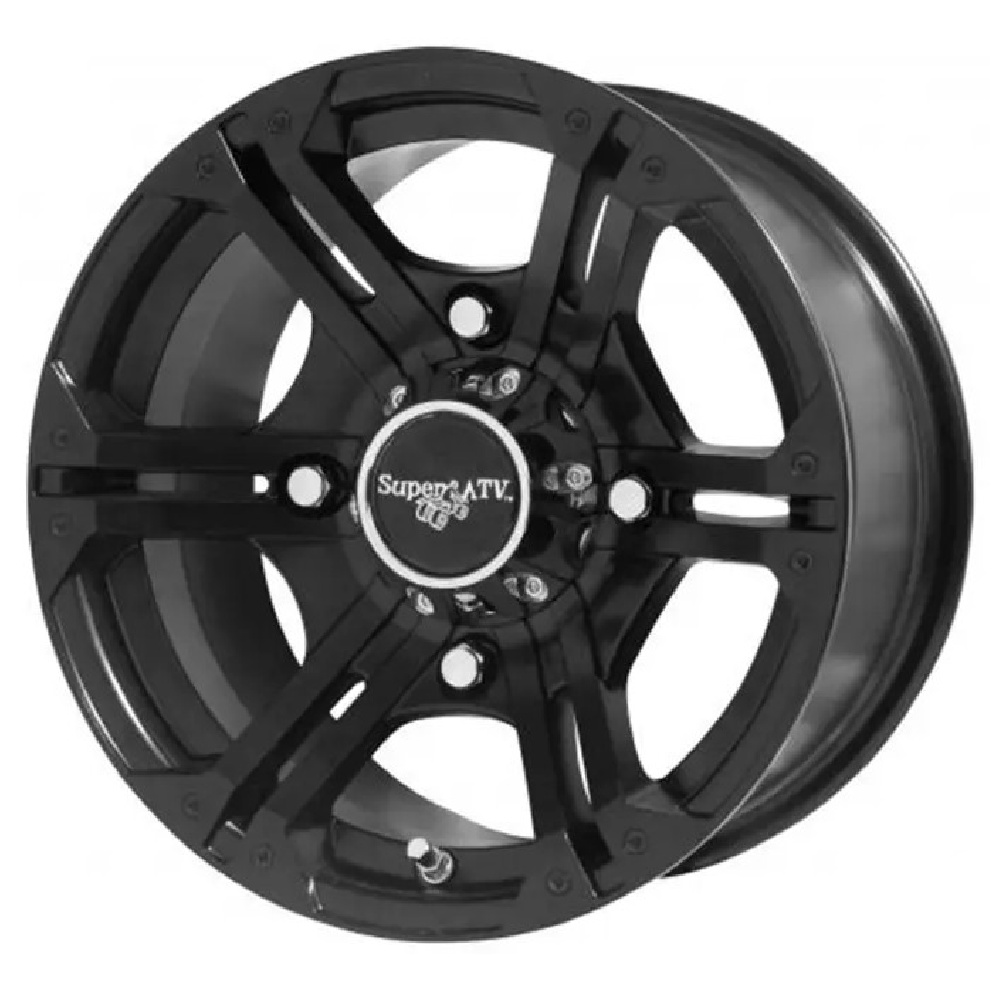 SuperATV 28x10-14 Intimidator Mounted on Black Bandit H Wheel 4/156 for Polaris - Image 3