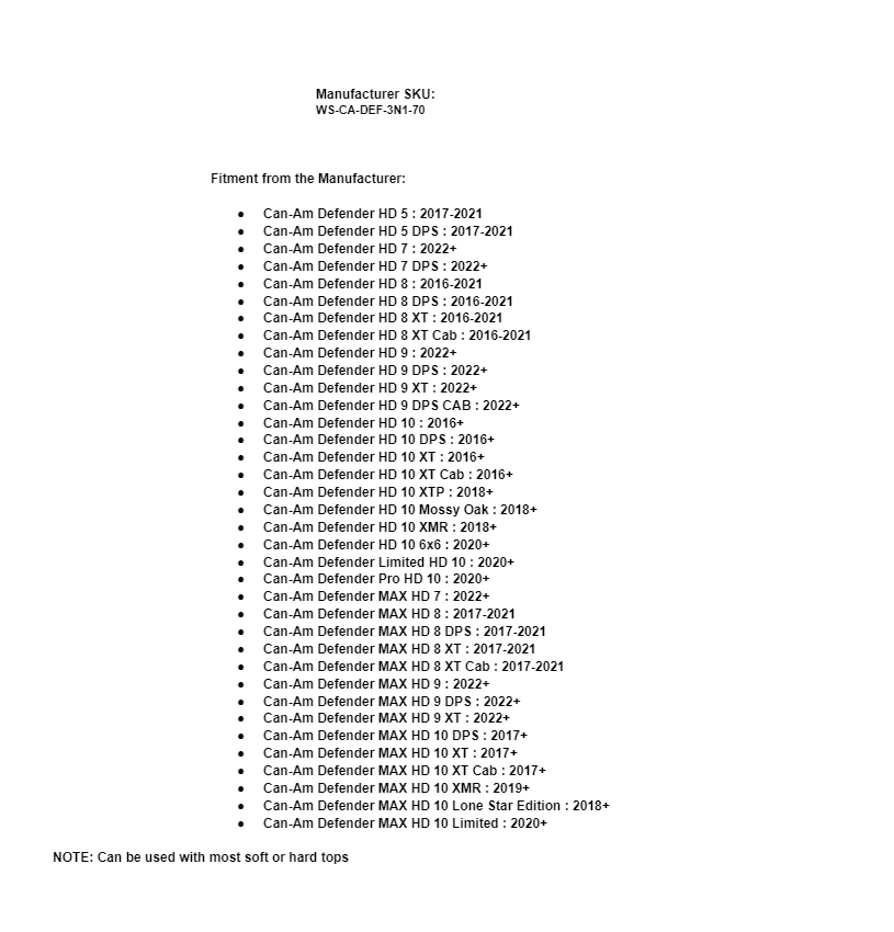SuperATV 3 In 1 Windshield Front Windshield for Can-Am Defender - Image 9