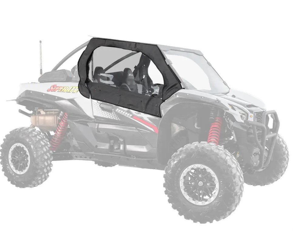 SuperATV Primal Soft Cab Enclosure Upper Doors for Kawasaki Teryx KRX