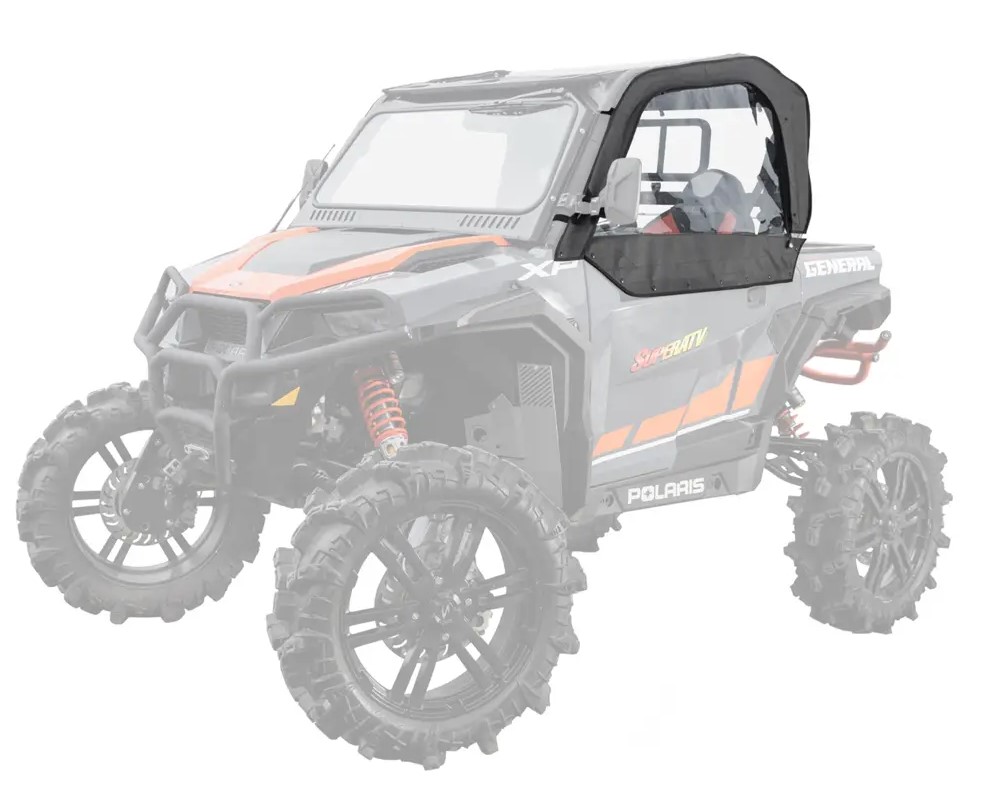 SuperATV Primal Soft Cab Enclosure Upper Doors for Polaris General XP 1000