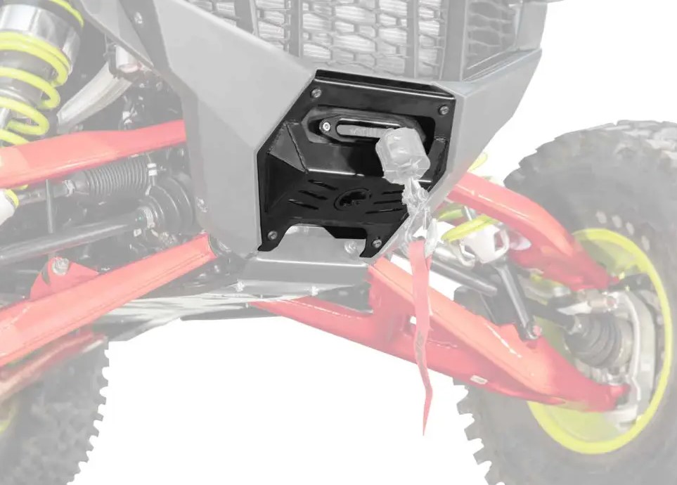 SuperATV Winch Mounting Plate for Polaris RZR PRO R / R 4 / Turbo R