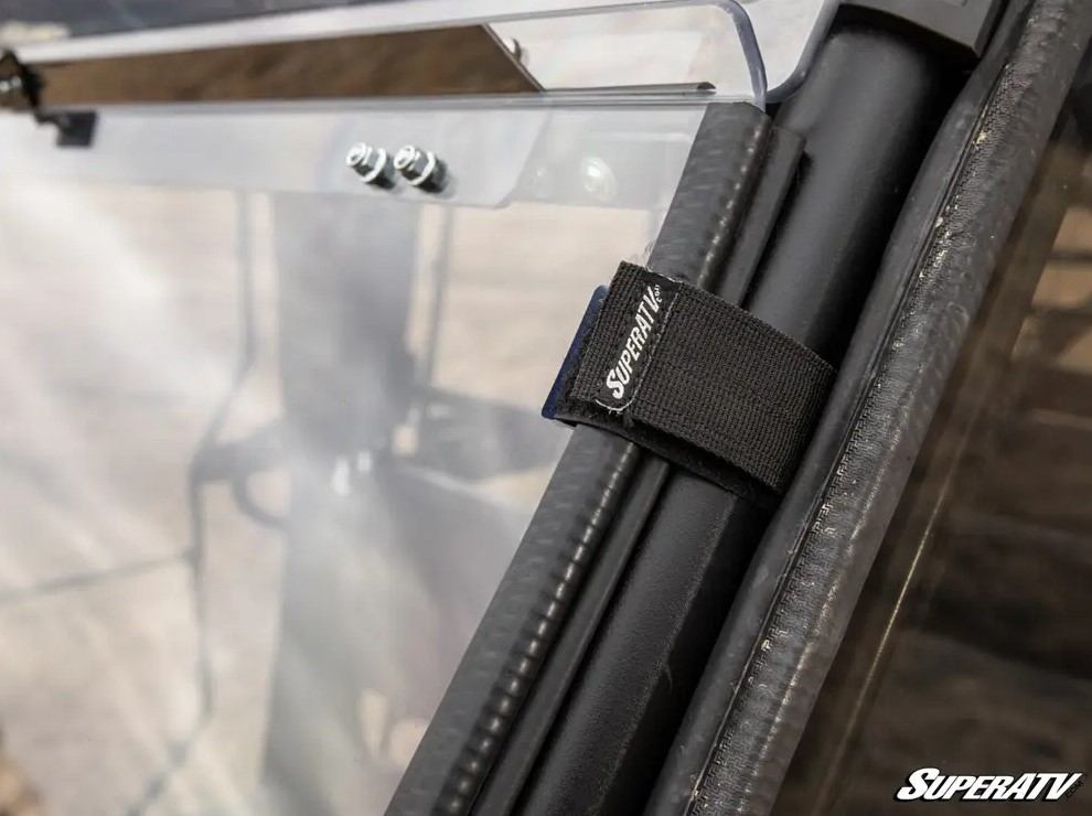 SuperATV 3 In 1 Full Flip Down Front Windshield for Kawasaki Mule Pro - Image 4