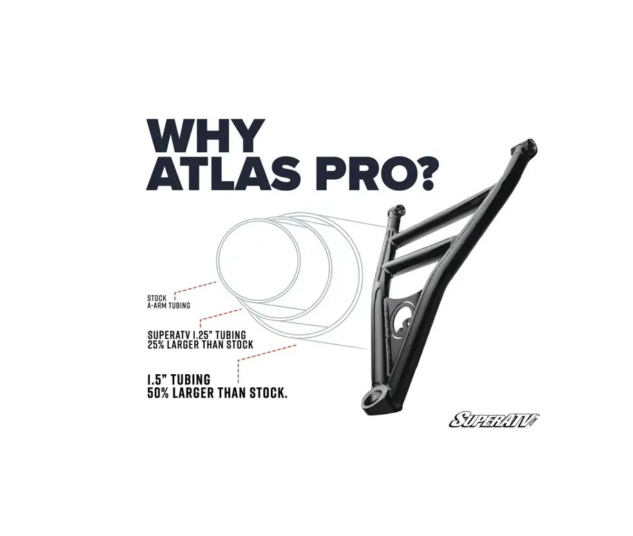 SuperATV Atlas Pro 2" Forward Offset A-Arms for Polaris Ranger 1000 / XP 1000 - Image 5