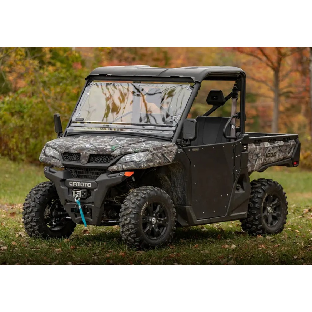 SuperATV Scratch-Resistant Front Flip Windshield for 2022 CFMoto UForce 1000 STD - Image 2