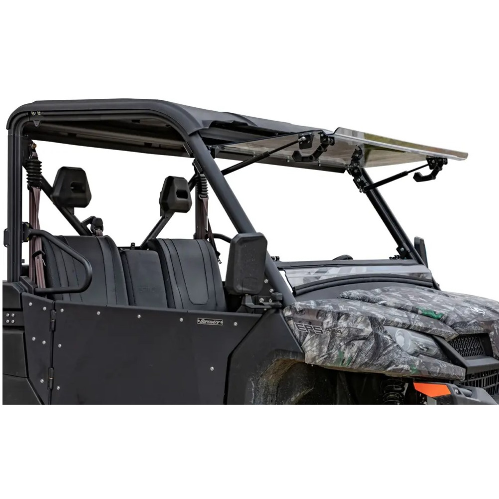 SuperATV Scratch-Resistant Front Flip Windshield for 2022 CFMoto UForce 1000 STD
