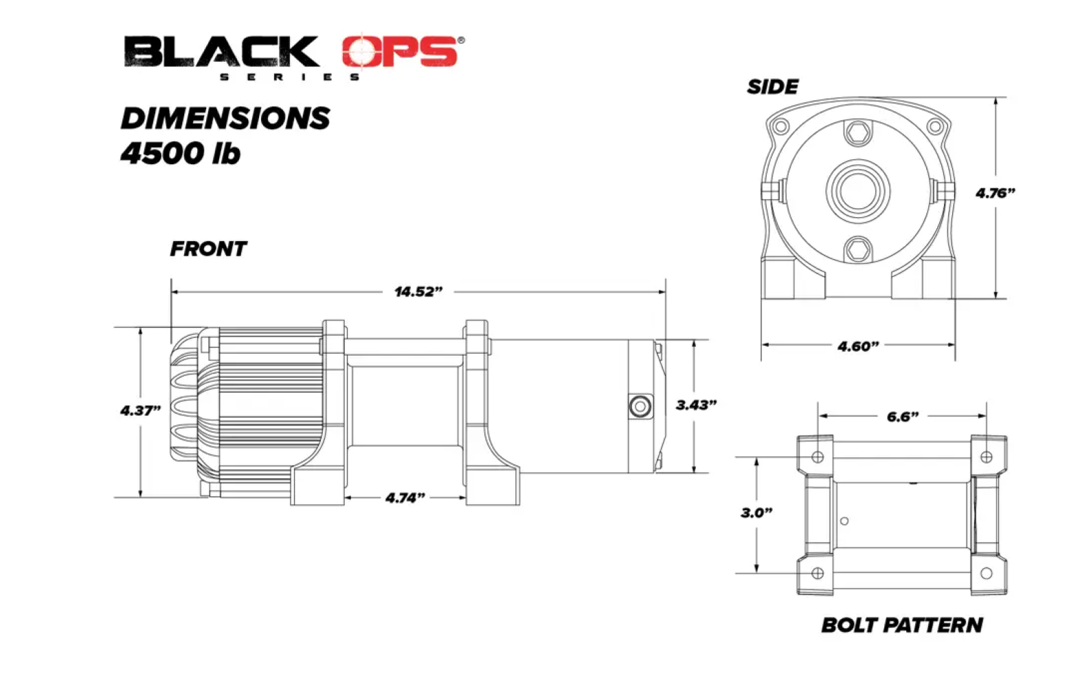 SuperATV 4500 Lb. UTV/ATV Winch With Wireless Remote & Synthetic Rope - Image 2