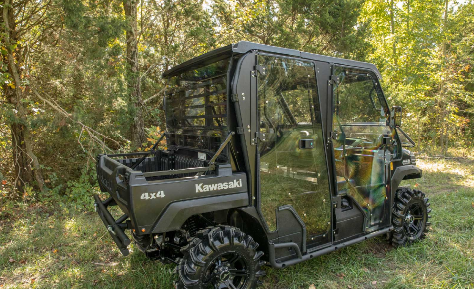 SuperATV Scratch Resistant Light Tint Rear Windshield For Kawasaki Mule Pro DXT/ FXT - Image 2