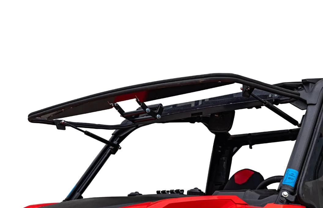 SuperATV Front Flip Scratch Resistant Windshield For Polaris General/XP 1000 - Image 5