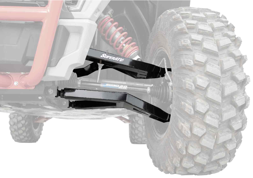 SuperATV 2" Forward Offset Boxed A-Arms For Polaris RZR S 900/ 1000/ Trail - Image 2