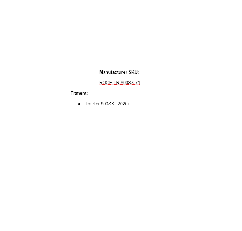 SuperATV Tinted Roof For Tracker 800SX 2020+ - Image 5