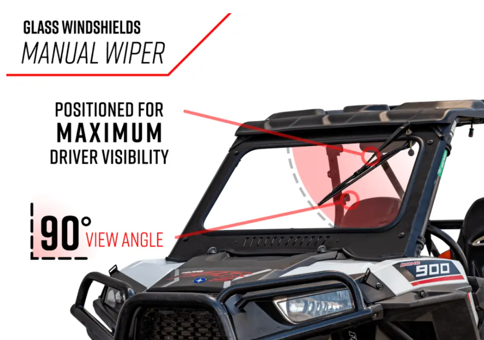 SuperATV Glass Windshield For Polaris General - Image 6