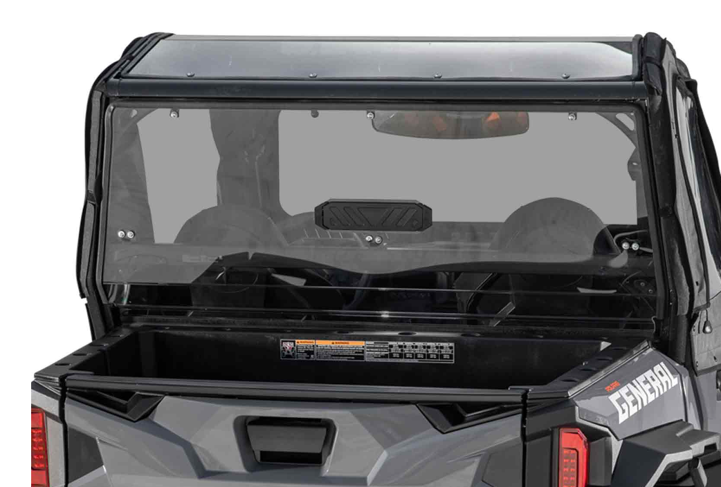 SuperATV Rear Vented Windshield For Polaris General 1000 / XP 1000