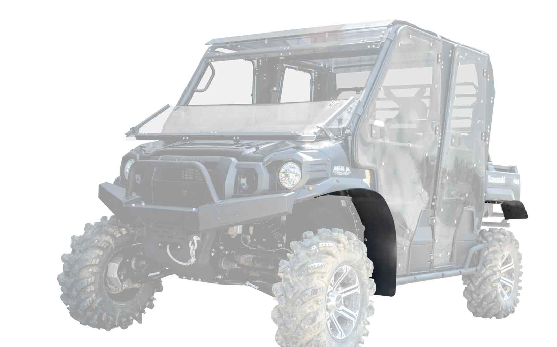 SuperATV Low Profile Fender Flares For Kawasaki Mule Pro