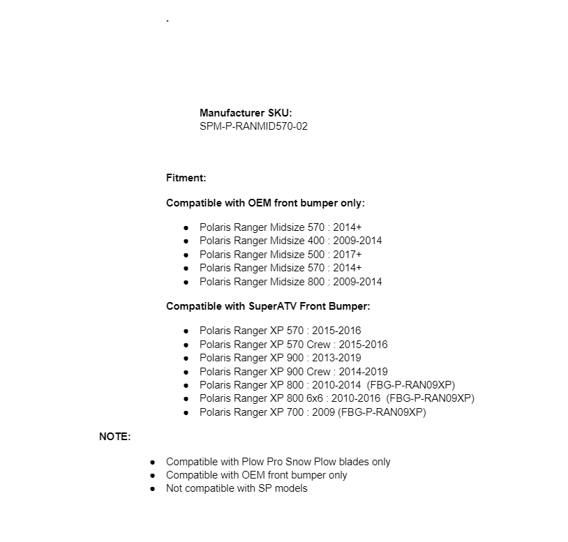 SuperATV Plow Pro Snow Plow Mount For Polaris Midsize - Image 4