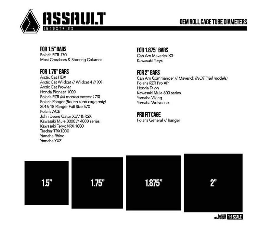 Assault Industries 1/4" - 2.0 Accessory Clamp For 2" Roll Cage - Image 3