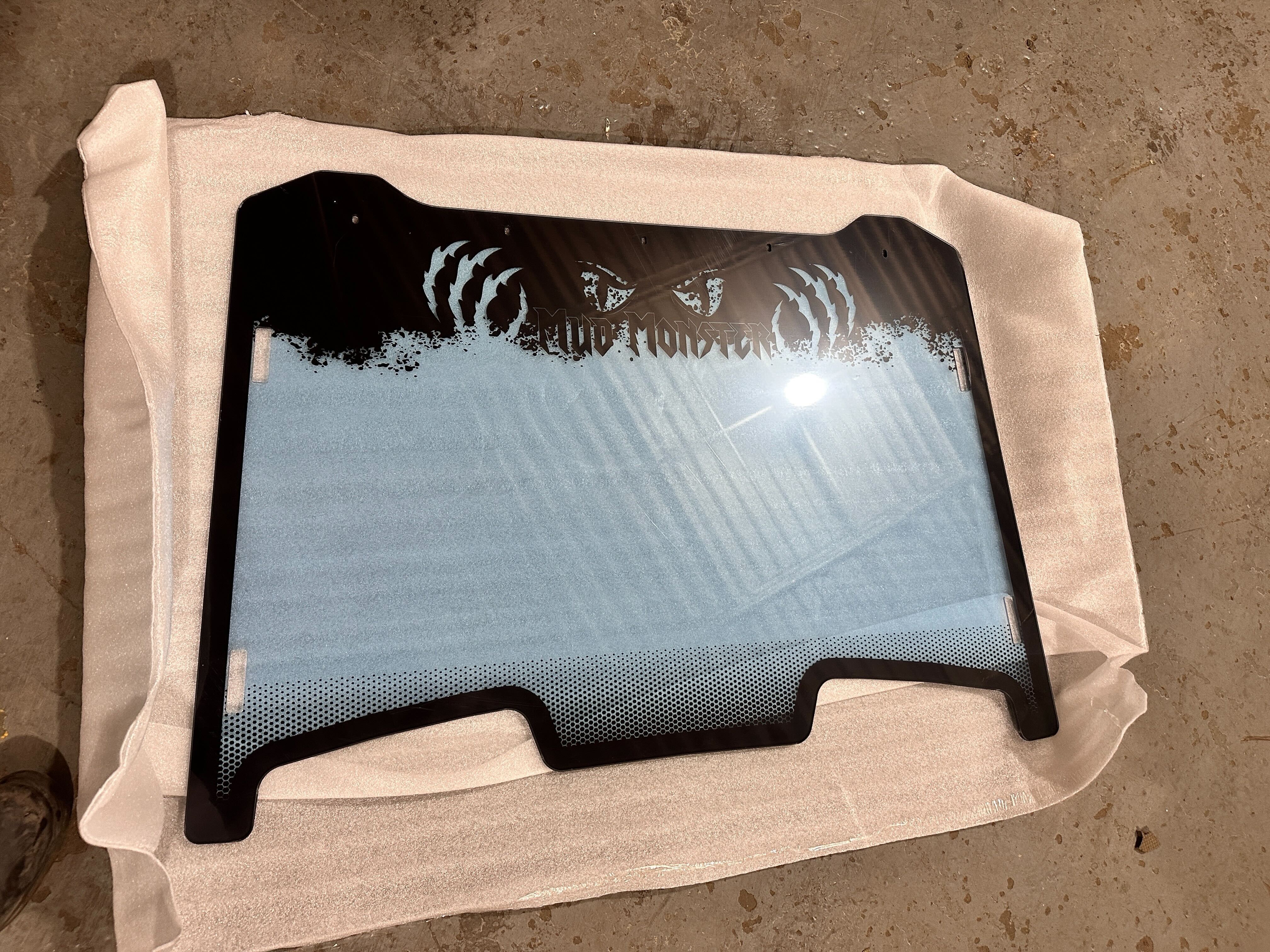 SuperATV Scratch Resistant Mud Monster Printed Windshield For Polaris Turbo S - Image 2