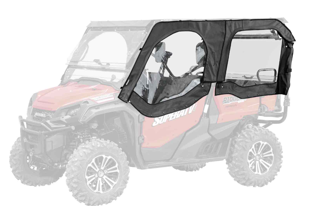 SuperATV Primal Soft Cab Enclosure upper Doors For Honda Pioneer 1000-5 2016+