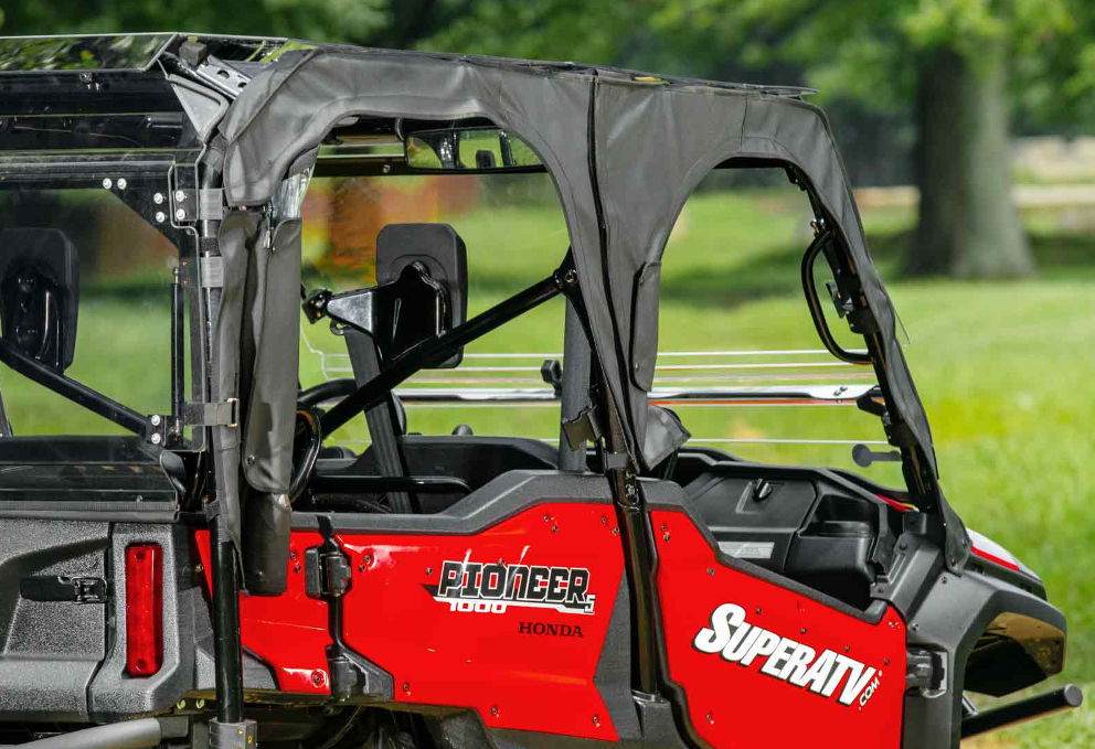 SuperATV Primal Soft Cab Enclosure upper Doors For Honda Pioneer 1000-5 2016+ - Image 3