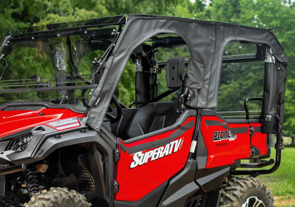 SuperATV Primal Soft Cab Enclosure upper Doors For Honda Pioneer 1000-5 2016+ - Image 4