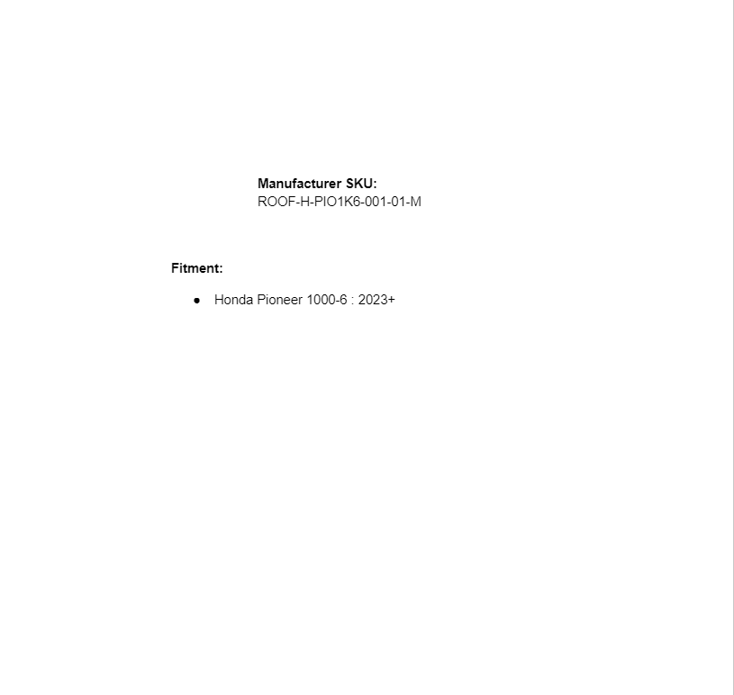 SuperATV Aluminum Roof For Honda Pioneer 1000-6 2023+ - Image 6