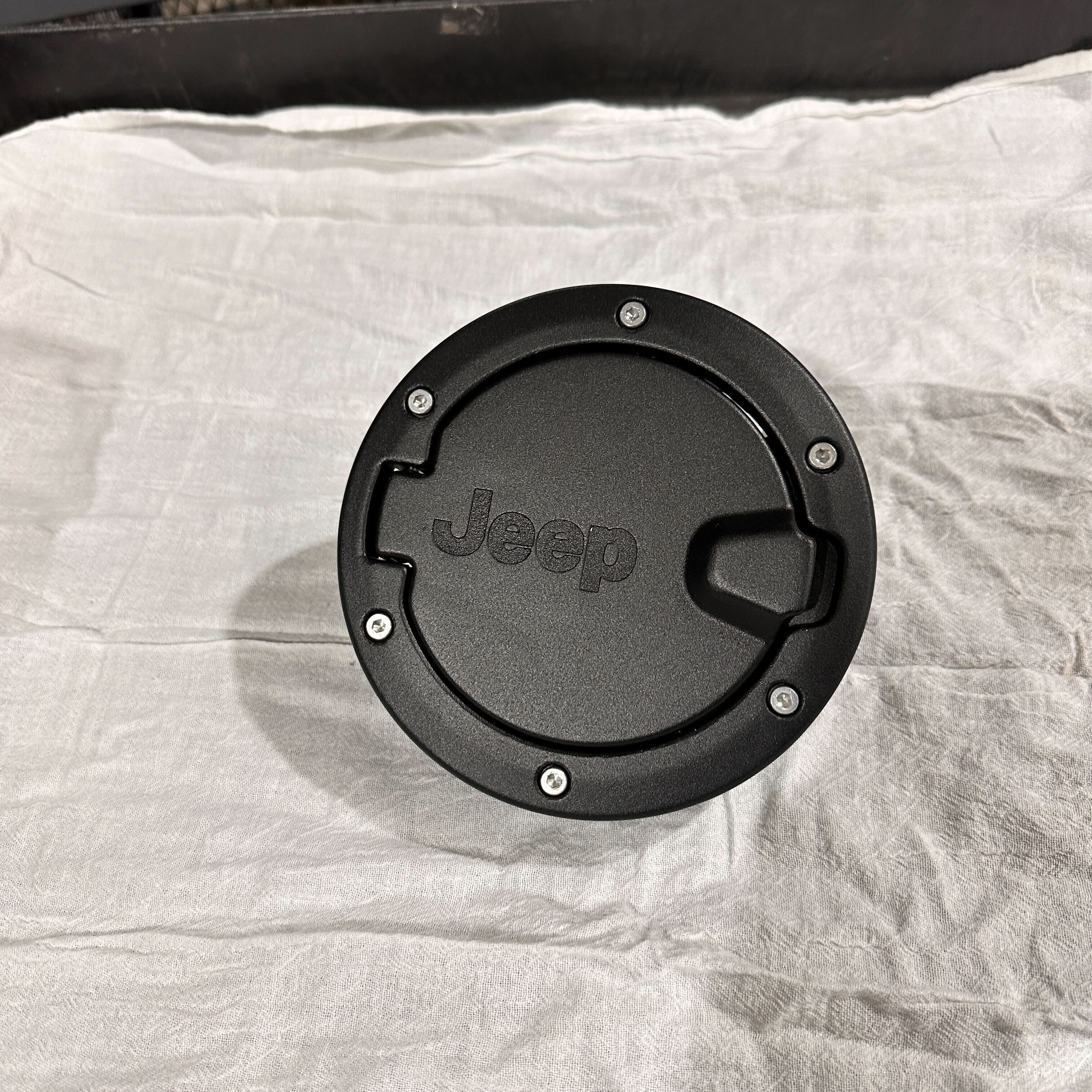 Mopar 2011-2018 Jeep Wrangler Fuel Door OEM 68394981AA Black Powder Coat