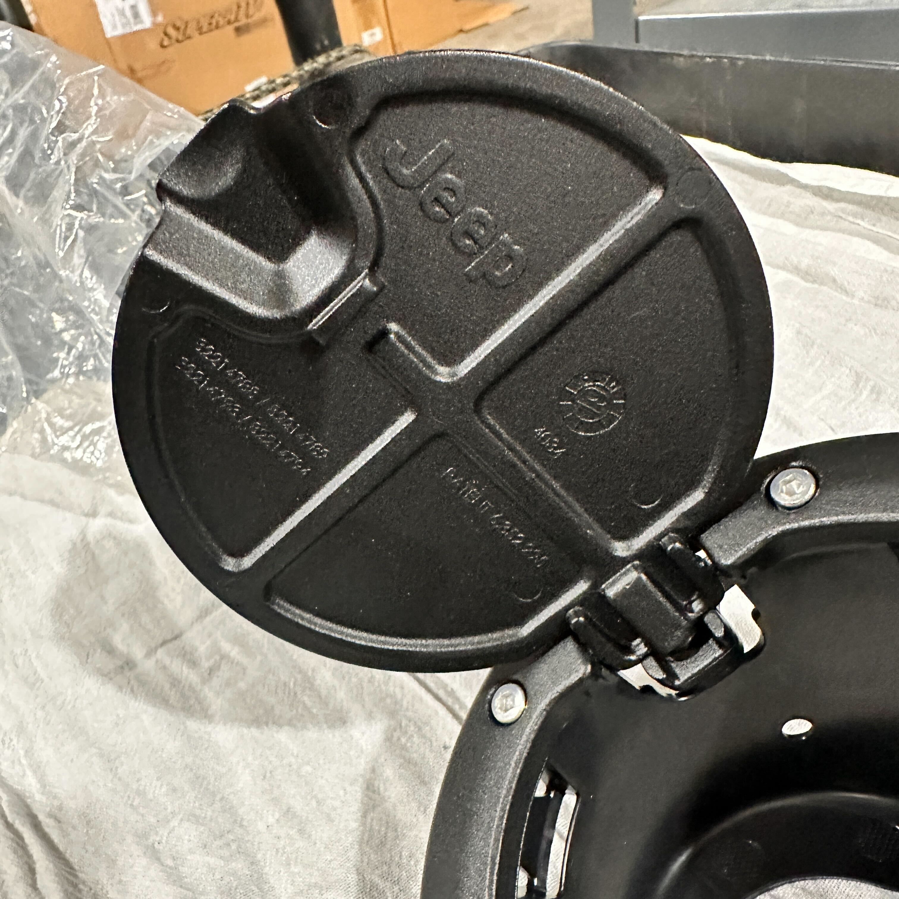 Mopar 2011-2018 Jeep Wrangler Fuel Door OEM 68394981AA Black Powder Coat - Image 6