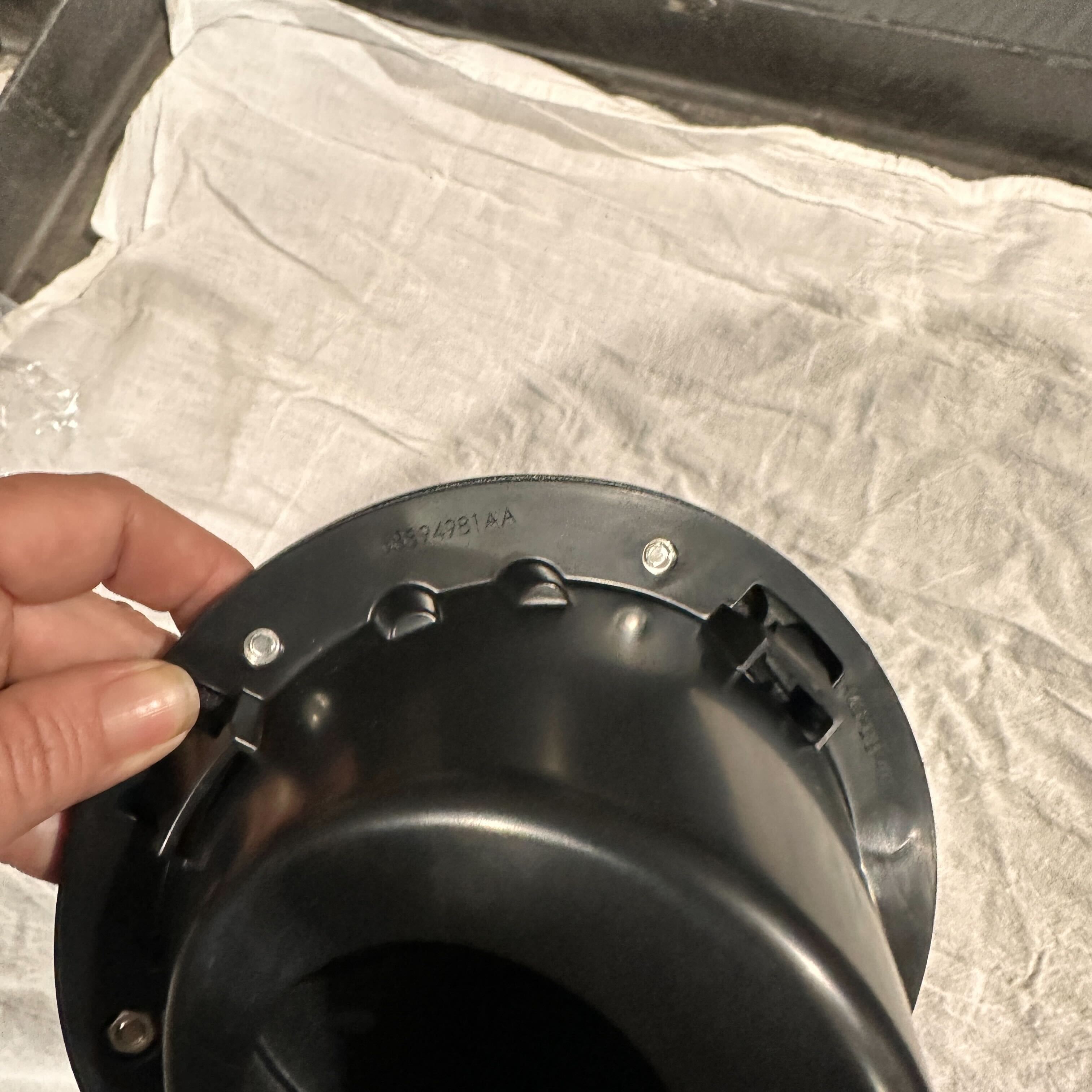 Mopar 2011-2018 Jeep Wrangler Fuel Door OEM 68394981AA Black Powder Coat - Image 9