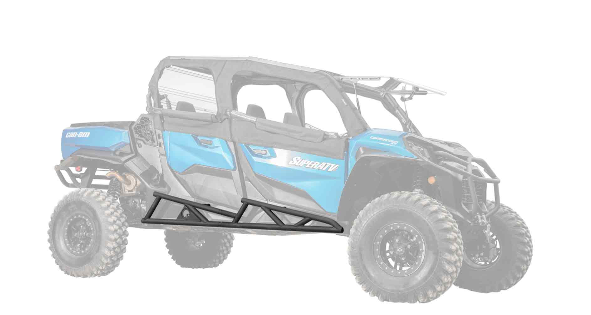 SuperATV Heavy Duty Nerf Bars For Can-Am Commander Max 1000R 2021+ - Image 2