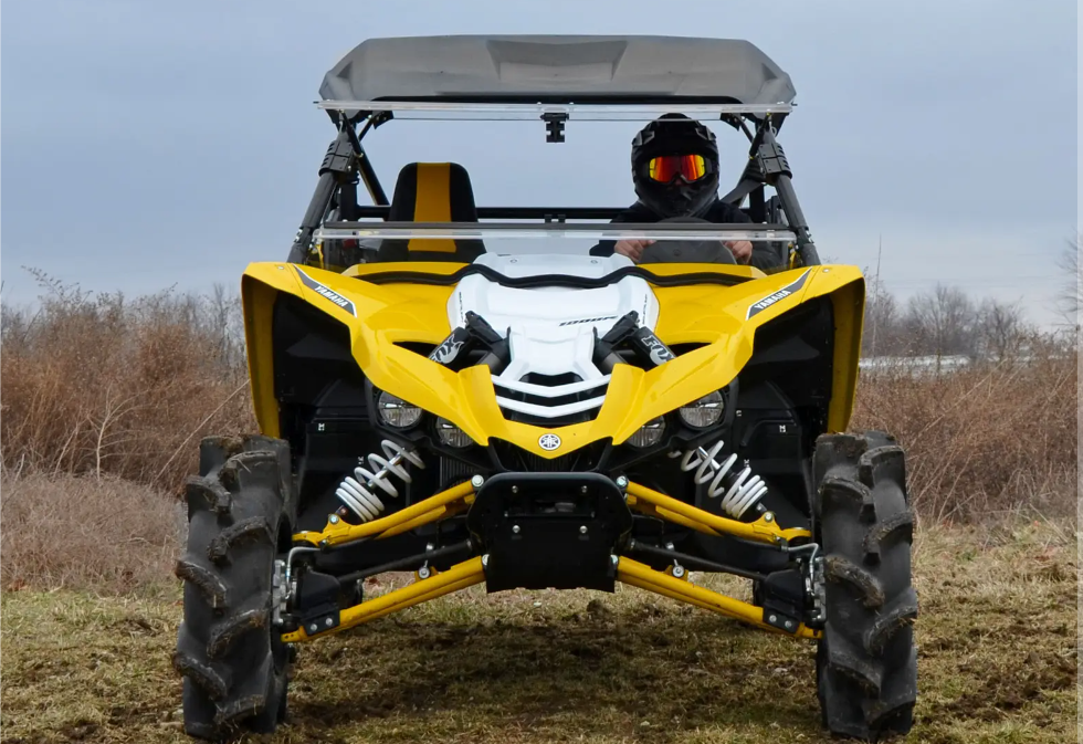 SuperATV Scratch Resistant Flip Windshield For Yamaha YXZ 2016-2018 - Image 6