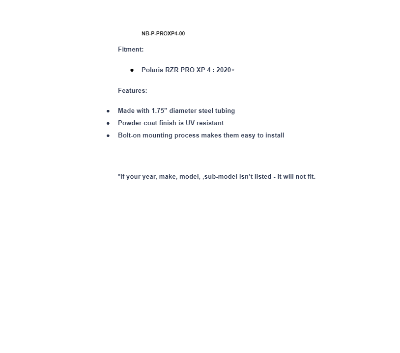 SuperATV heavy Duty Nerf Bars For Polaris RZR Pro XP 4 2020+ - Image 7