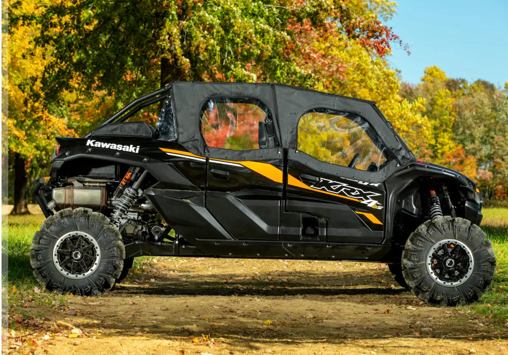 SuperATV Primal Soft Cab Enclosure Upper Doors For Kawasaki Teryx KRX 4 1000 - Image 4