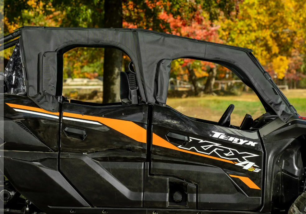 SuperATV Primal Soft Cab Enclosure Upper Doors For Kawasaki Teryx KRX 4 1000 - Image 3