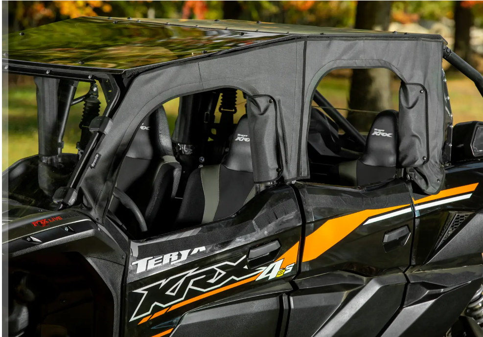 SuperATV Primal Soft Cab Enclosure Upper Doors For Kawasaki Teryx KRX 4 1000 - Image 2