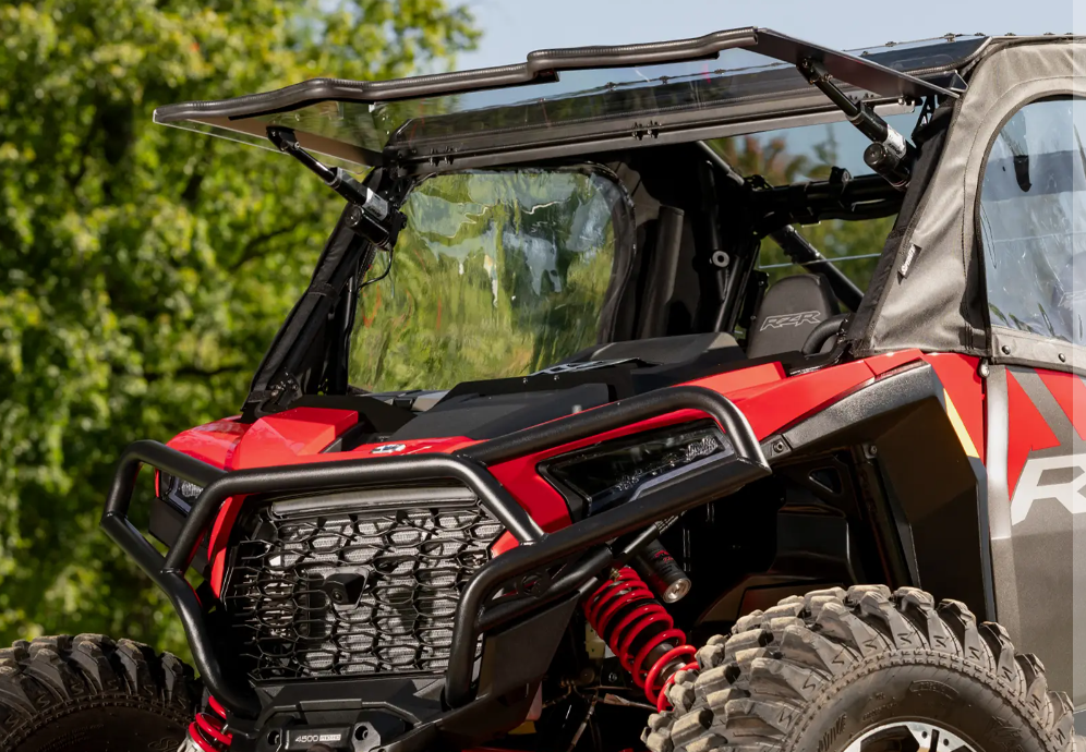 SuperATV Maxdrive Power Flip Windshield For Polaris RZR XP