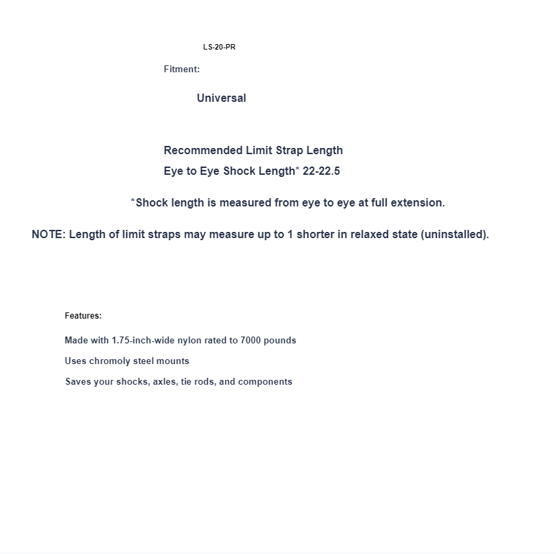 SuperATV Limit Straps 20" Pair - Universal - Image 6