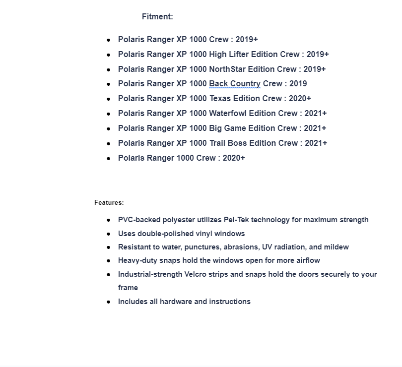 SuperATV Primal Soft Cab Enclosure For Polaris Ranger XP 1000 Crew - Image 6