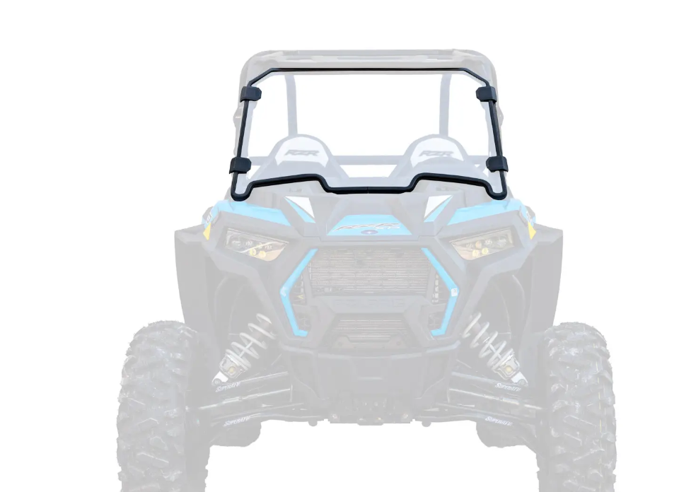 SuperATV Scratch Resistant Light Tint Full Windshield For Polaris RZR XP /Turbo