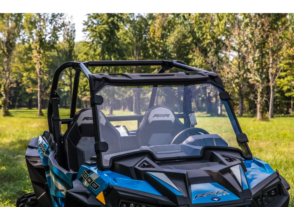SuperATV Scratch Resistant Light Tint Full Windshield For Polaris RZR XP /Turbo - Image 2